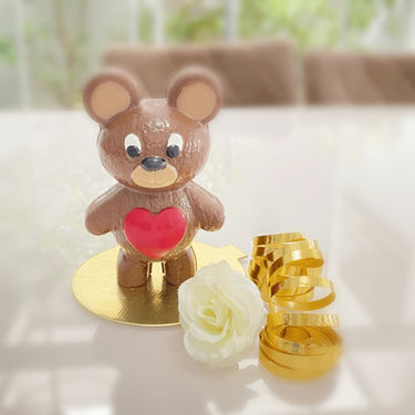 Forma De Chocolate - Forma De Chocolate Especial 3 Partes - Urso Médio Coração Ref: 9934 BWB